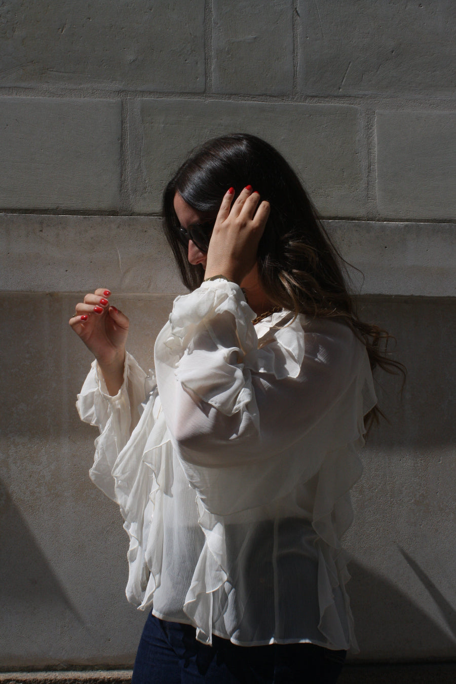 Blouse fluide écrue