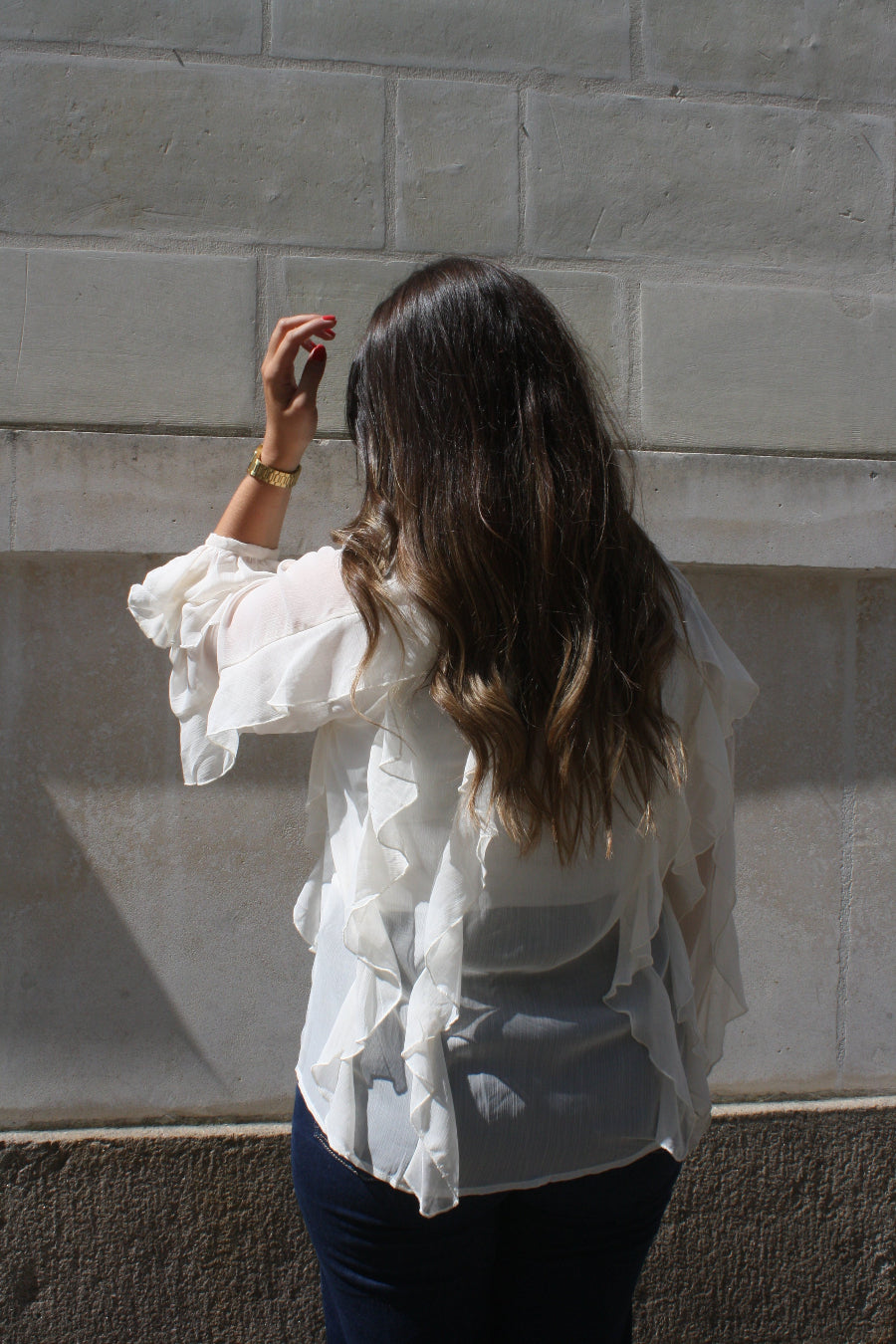 Blouse fluide écrue