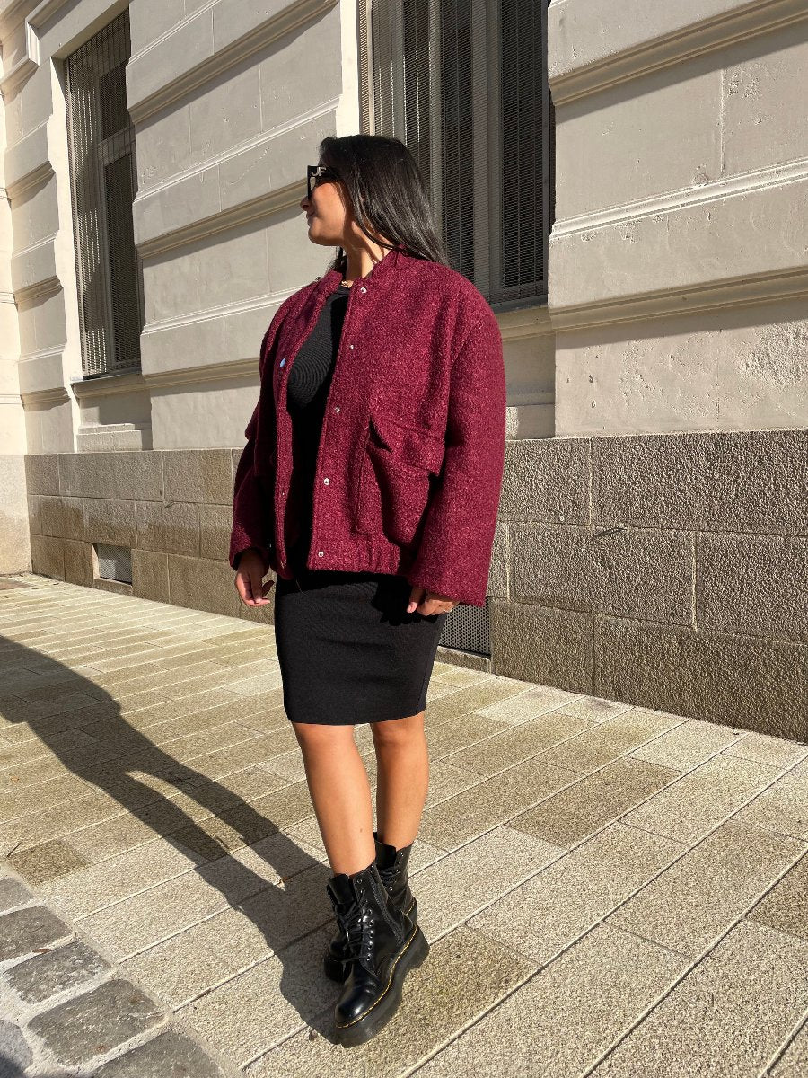 Bombers bordeaux bouclette