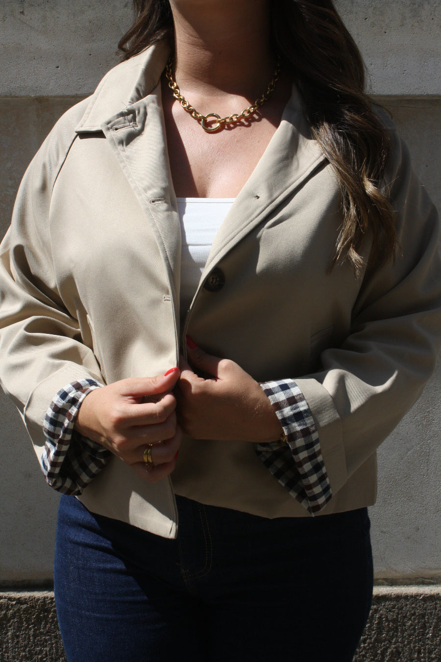 Trench court beige