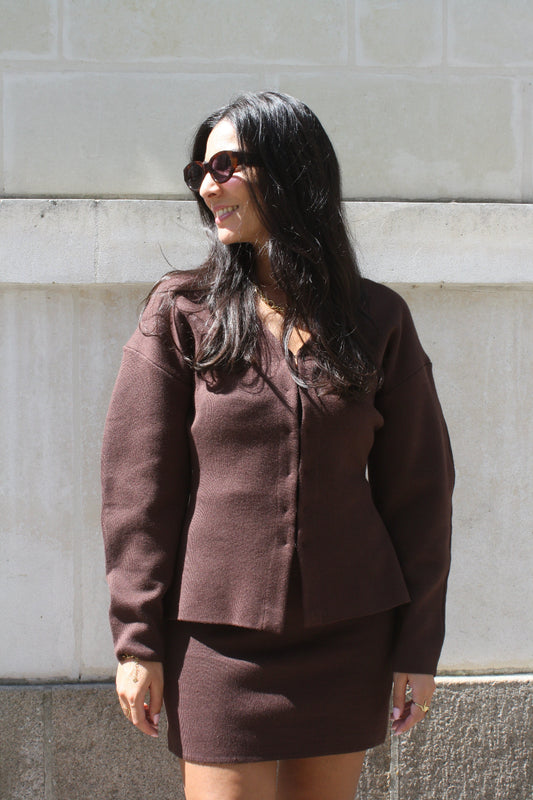 Ensemble maille marron