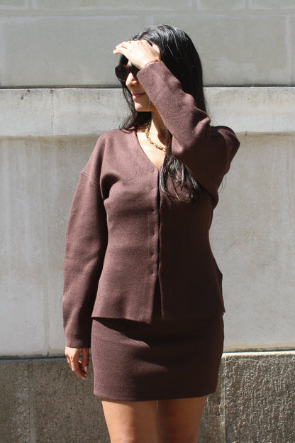 Ensemble maille marron