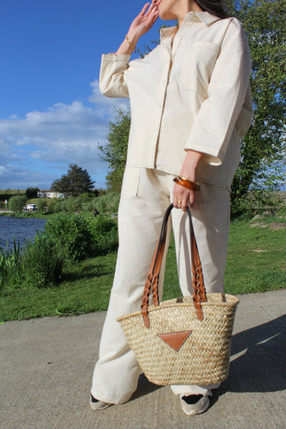 Ensemble en lin beige