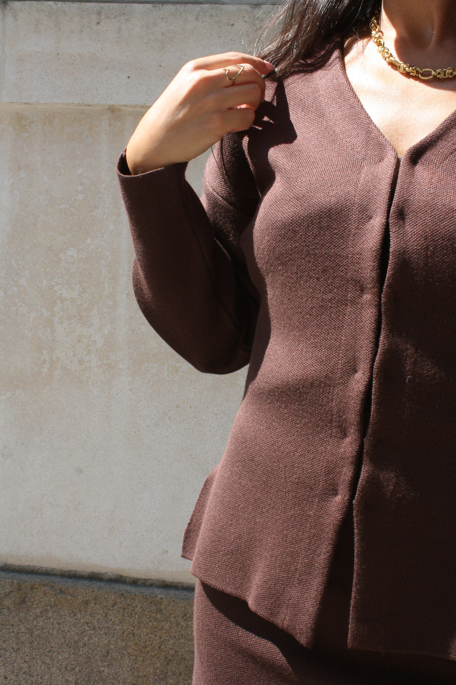 Ensemble maille marron