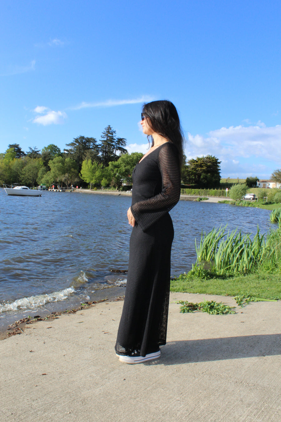 Robe crochet noire