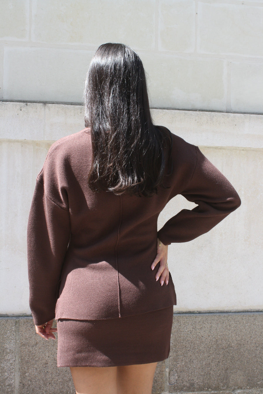 Ensemble maille marron