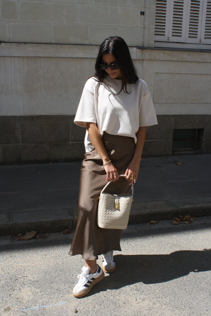T-shirt coton beige