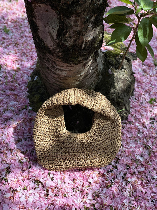Sac en paille camel