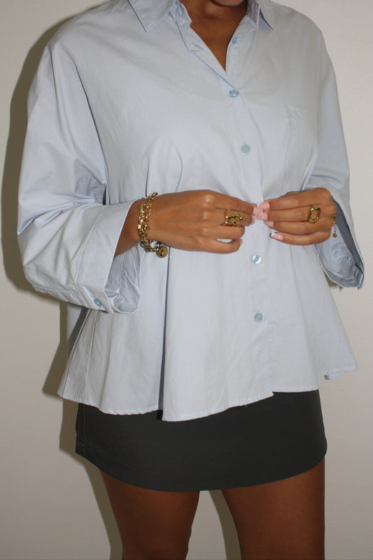 Chemise bleu clair oversize