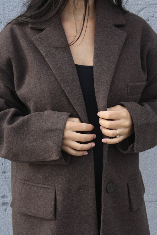 Blazer oversize marron