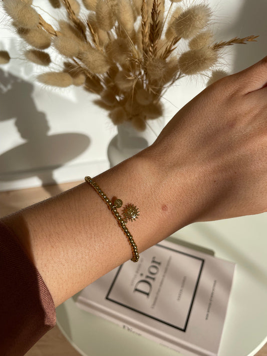 Bracelet soleil doré