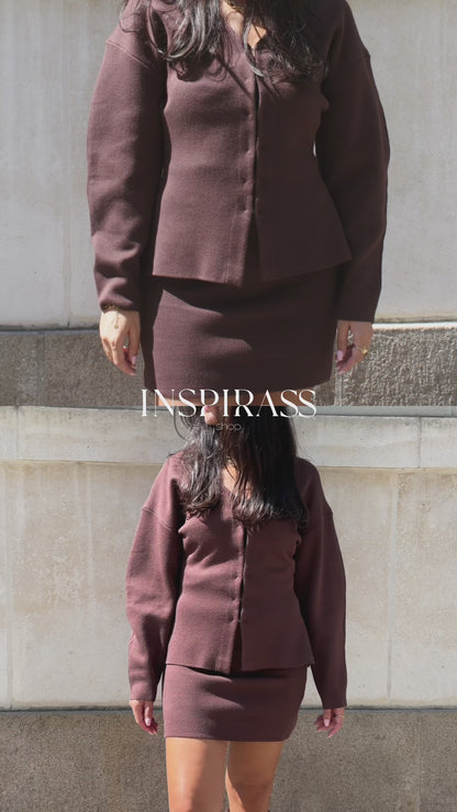 Ensemble maille marron