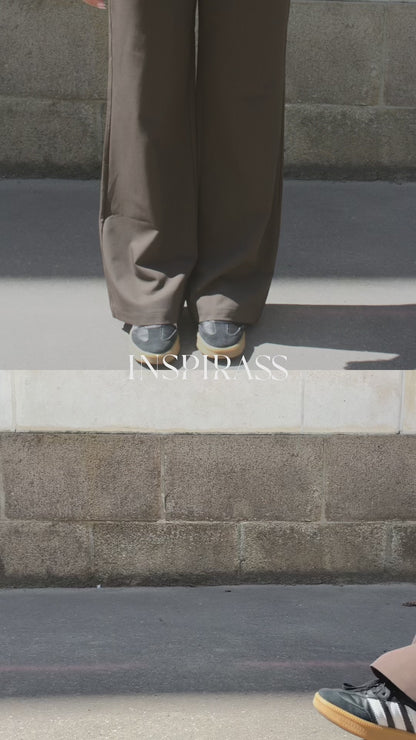 Pantalon droit marron