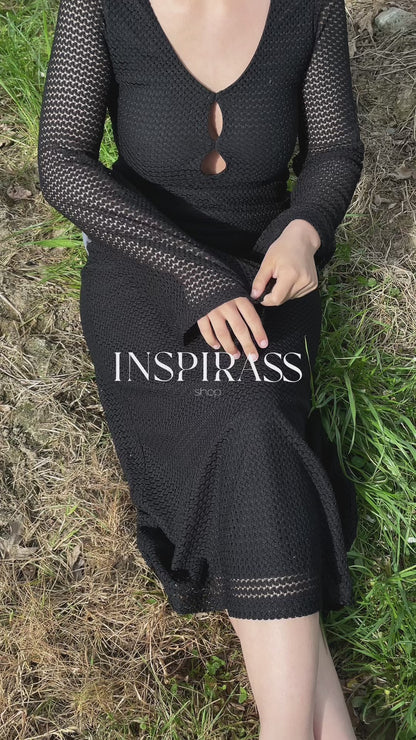 Robe crochet noire
