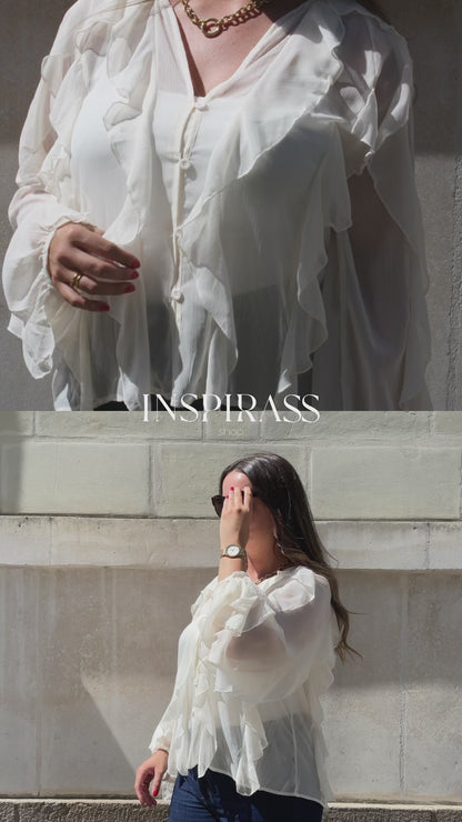 Blouse fluide écrue